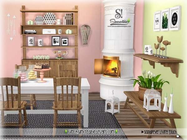  The Sims Resource: ScandiFever Living touch by SIMcredible!