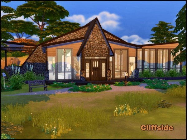  The Sims Resource: Cliffside house by sparky