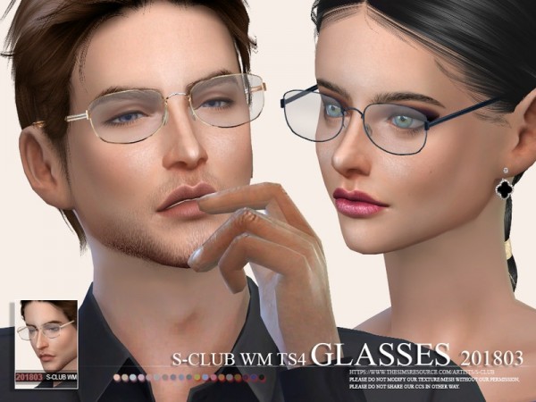  The Sims Resource: Glasses FM 201803 by S club