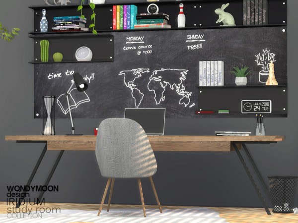  The Sims Resource: Iridium Study Room by wondymoon