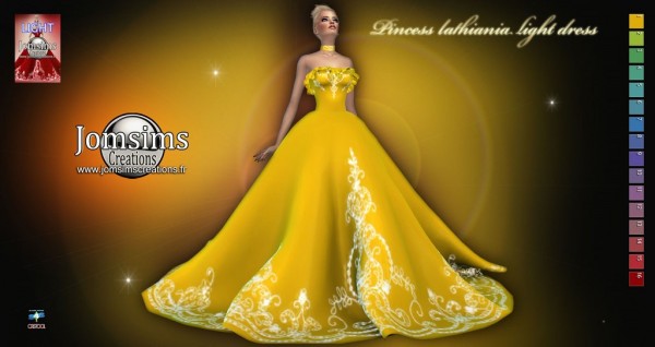 Jom Sims Creations: Princess lathiania light dress