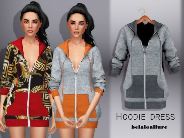  The Sims Resource: Hoodie dress by belal1997