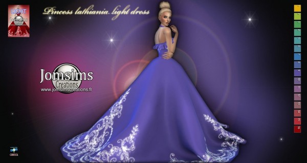  Jom Sims Creations: Princess lathiania light dress