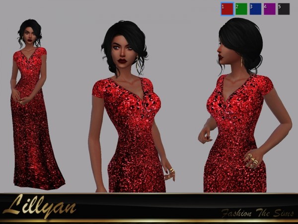  The Sims Resource: Dress KARLIE recolored byLYLLYAN