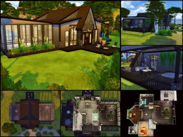 The Sims Resource: Cliffside house by sparky