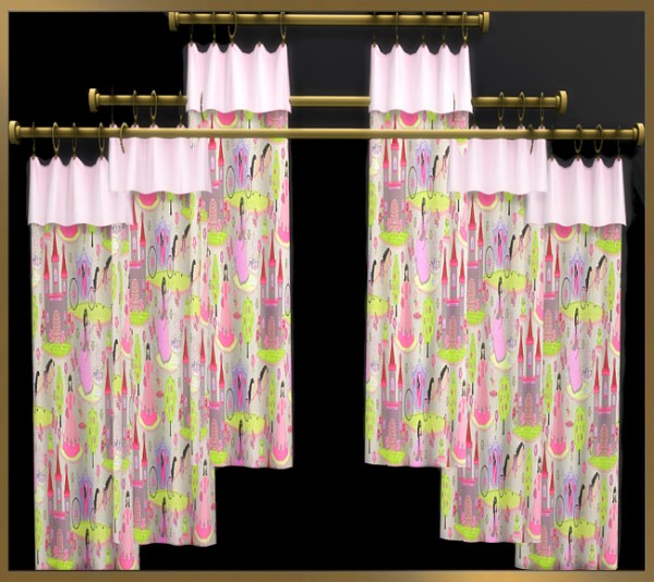  Blackys Sims 4 Zoo: Season curtains for kids by weckermaus