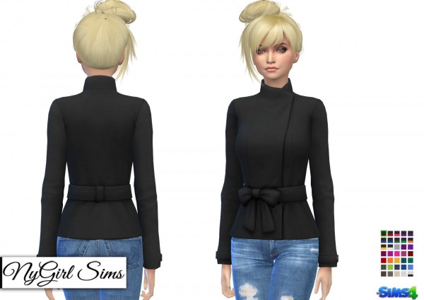 NY Girl Sims: Shortened Bow Jacket • Sims 4 Downloads