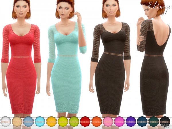  The Sims Resource: Crochet Dress by ekinege