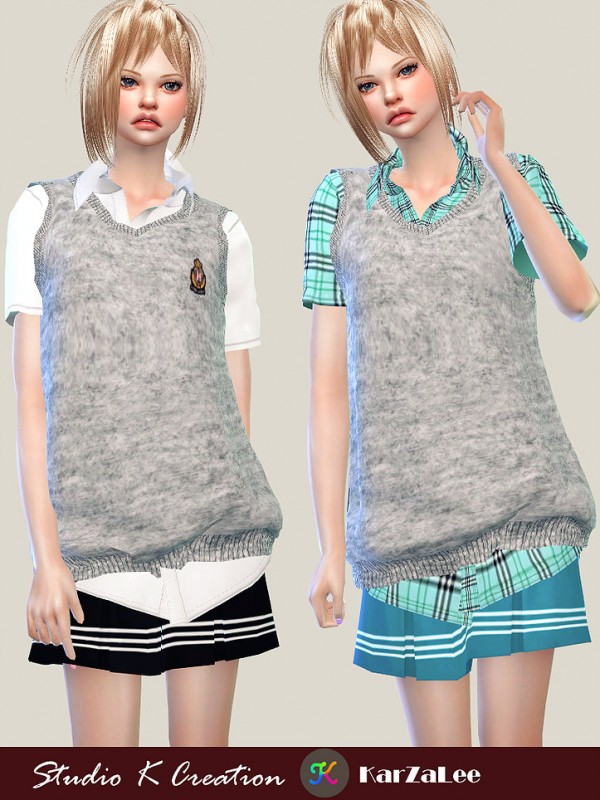  Studio K Creation: Knitted Vest shirt   female version