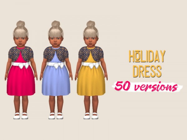  Simsworkshop: Holiday Dress by midnightskysims