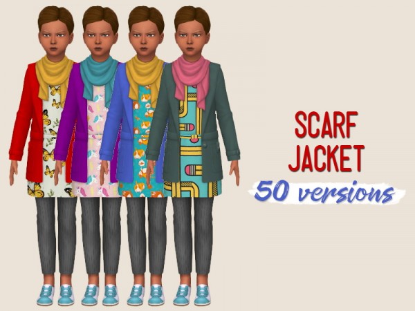  Simsworkshop: Scarf Jacket by midnightskysims