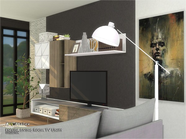  The Sims Resource: Escuda Livingroom TV Units by ArtVitalex