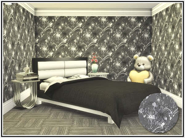  The Sims Resource: Florals in Grey Walls by marcorse