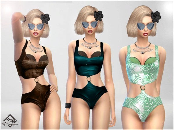  The Sims Resource: DarkTime Swimsuit by Devirose