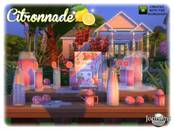  The Sims Resource: Citronnade clutter deco set by jomsims