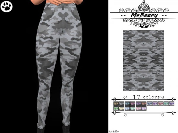  The Sims Resource: Camo Jeggings by MsBeary