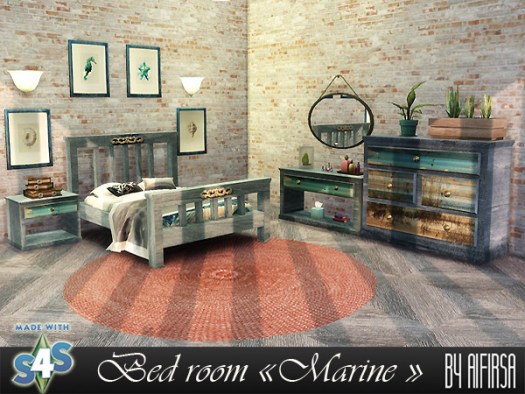  Aifirsa Sims: Bedroom Furniture for Beach House Marine