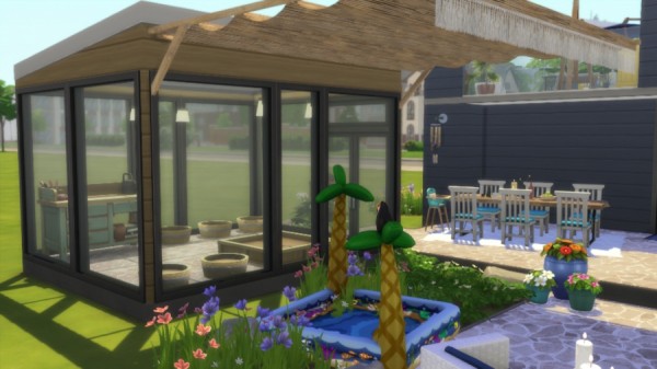  Sims Artists: Cosy Blue house