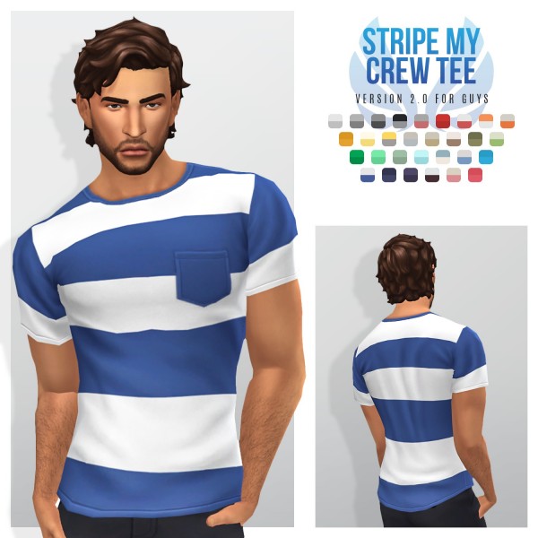  Simsational designs: Simple Crew Necks   Keeping It Simple and Stripe My Crew Tees