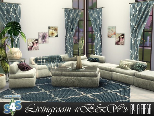  Aifirsa Sims: Living room furniture B & W