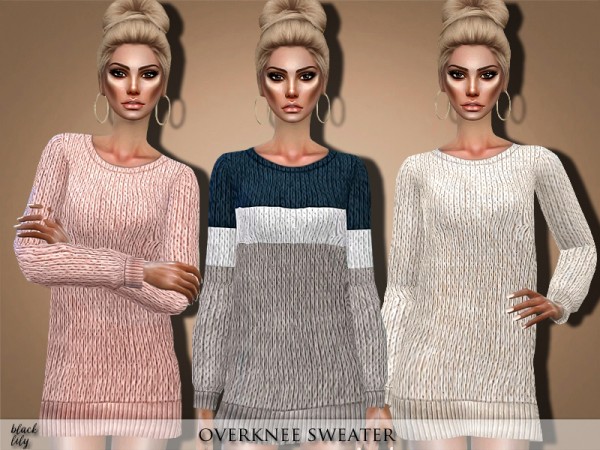  The Sims Resource: Overknee Sweater by Black Lily