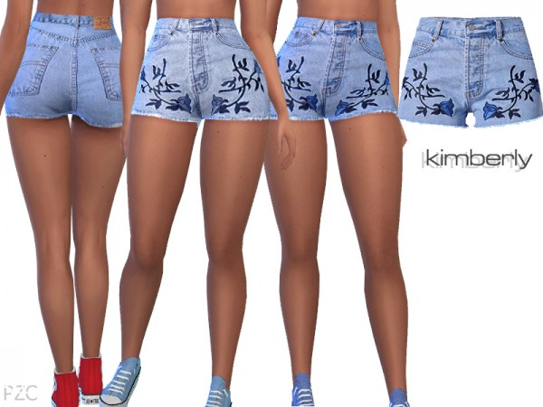  The Sims Resource: Denim Jeans Shorts Kimberly by Pinkzombiecupcakes