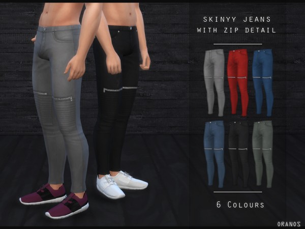  The Sims Resource: Skinny Jeans With Zip Detail by OranosTR