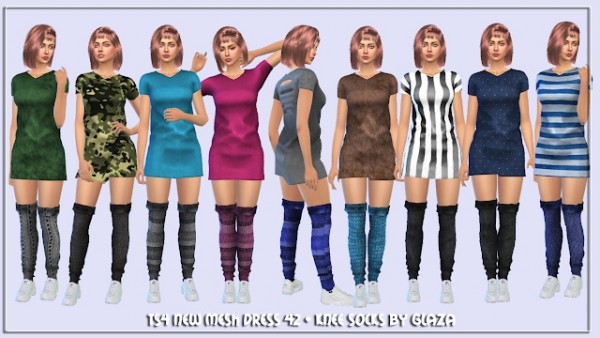  All by Glaza: Dress 42 Knee socks