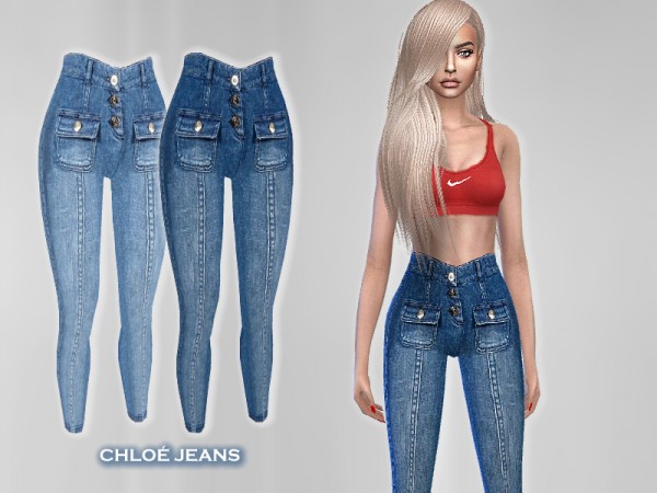  The Sims Resource: Chloe Jeans by Puresim