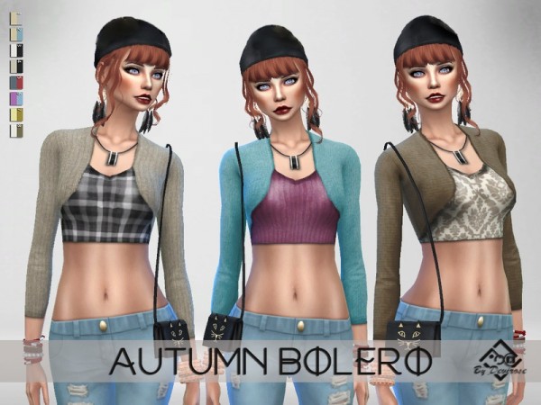  The Sims Resource: Autumn Bolero  Short Shrug by Devirose