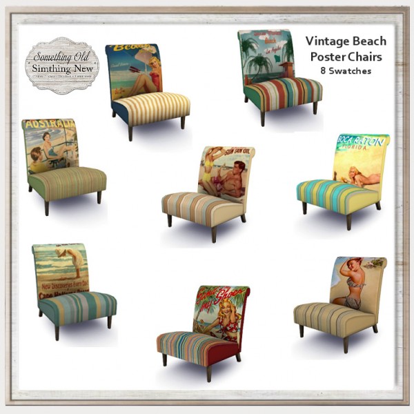  Simthing New: Vintage Beach Poster Chairs