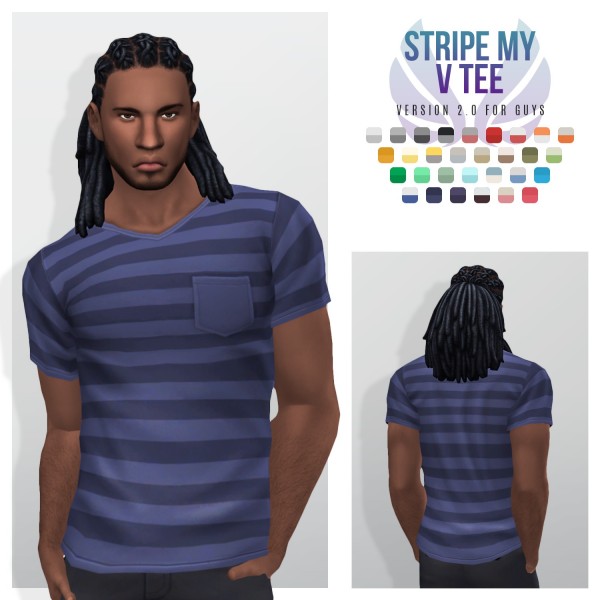  Simsational designs: Simple V Necks   Keeping It Simple and Stripe My V Tees