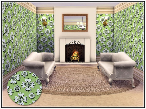  The Sims Resource: Victorian Embossed Walls by marcorse