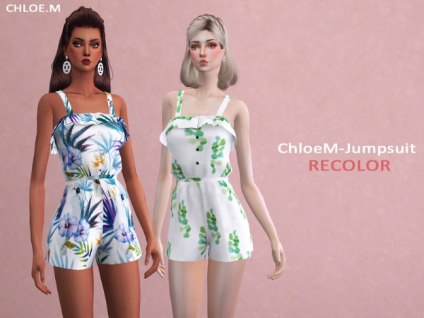  The Sims Resource: Jumpsuit with Falbala Recolor by ChloeMMM