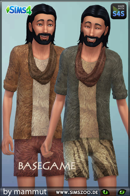  Blackys Sims 4 Zoo: Fur top and shorts by mammut