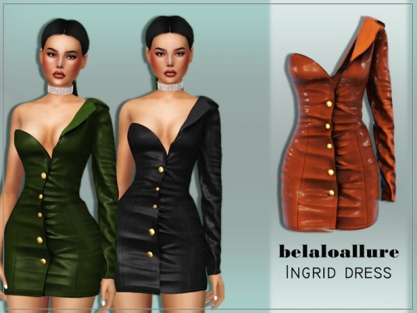  The Sims Resource: Ingrid dress by belal1997
