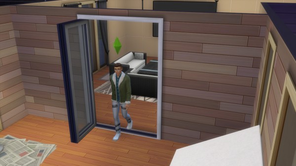  Mod The Sims: Folding Steel Glass Door by AshenSeaced