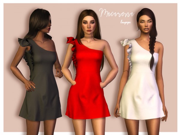  The Sims Resource: Macarenadress by Laupipi