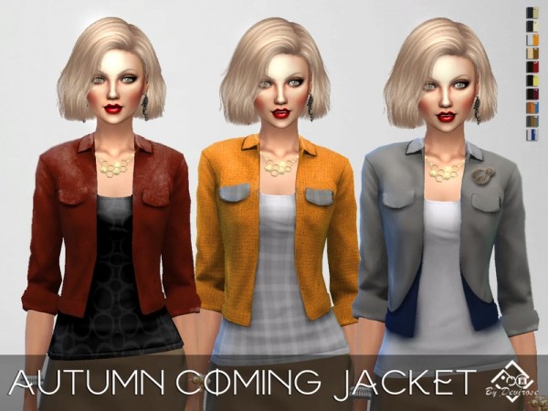 The Sims Resource: Autumn Coming Jackets by Devirose