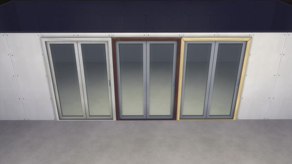 Mod The Sims: Folding Steel Glass Door by AshenSeaced