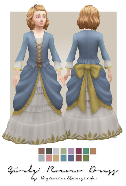  History Lovers Sims Blog: Rococo dress