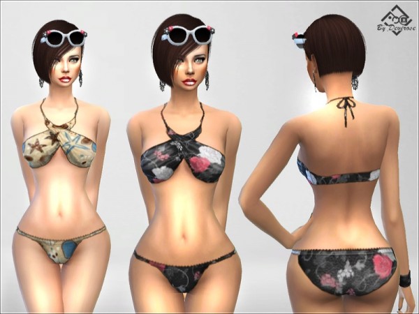  The Sims Resource: Intrecci Swimsuit by Devirose