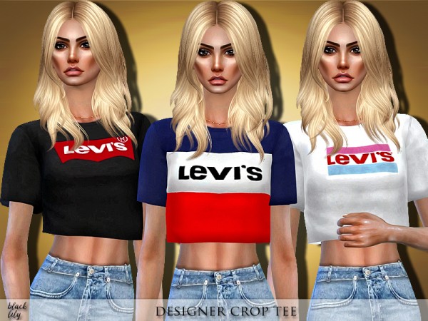  The Sims Resource: Designer Crop Tee by Black Lily