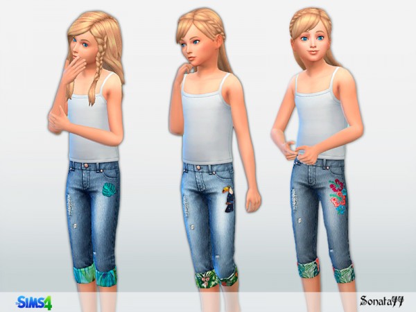  The Sims Resource: Jeans capri by Sonata77