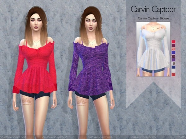  The Sims Resource: Blouse by carvin captoor