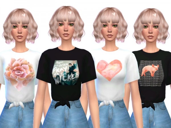  The Sims Resource: Snazzy Tied Shirts by Wicked Kittie