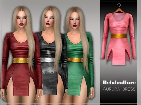  The Sims Resource: Aurora dress by belal1997