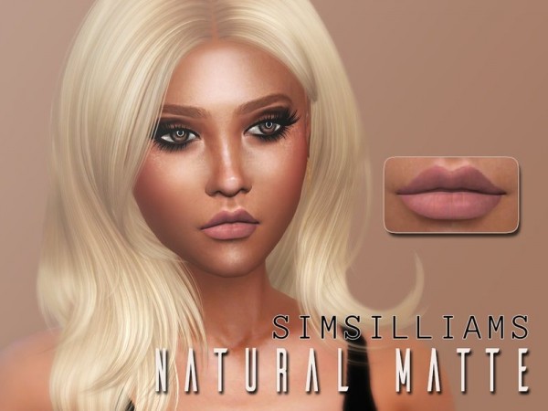  The Sims Resource: Natural matte lipstick by Simsilliams
