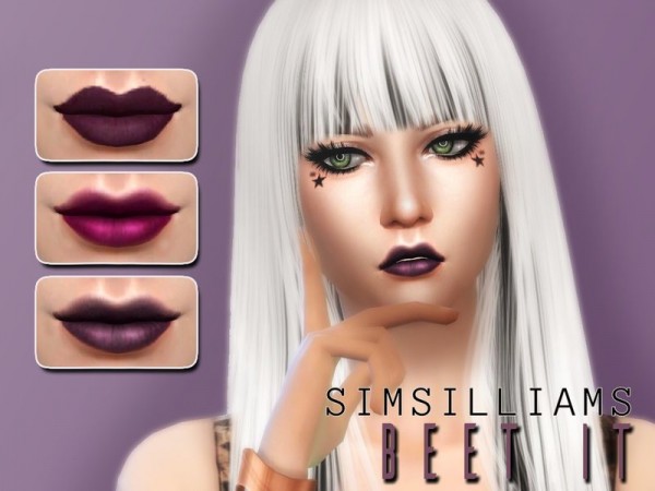  The Sims Resource: BEET IT Lipkit by Simsilliams