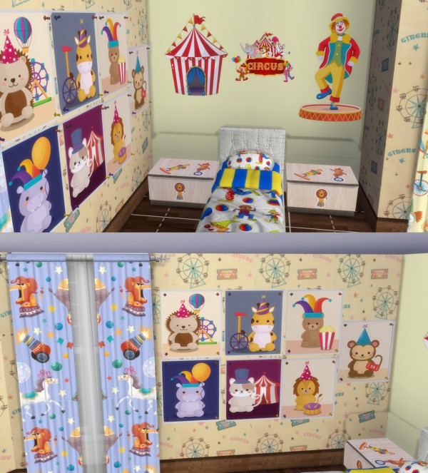 Simming With Mary: Circus Kidsroom Set